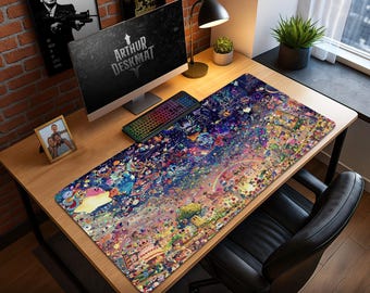 Kirby Dream World Mouse Pad – Colorful Nintendo Gaming Desk Mat