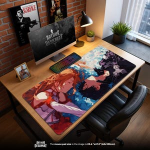 Kirito & Asuna Mouse Pad - Sword Art Online Romantic Scene, SAO Anime Desk Mat, Fantasy Couple Gift, Gaming Setup Decor