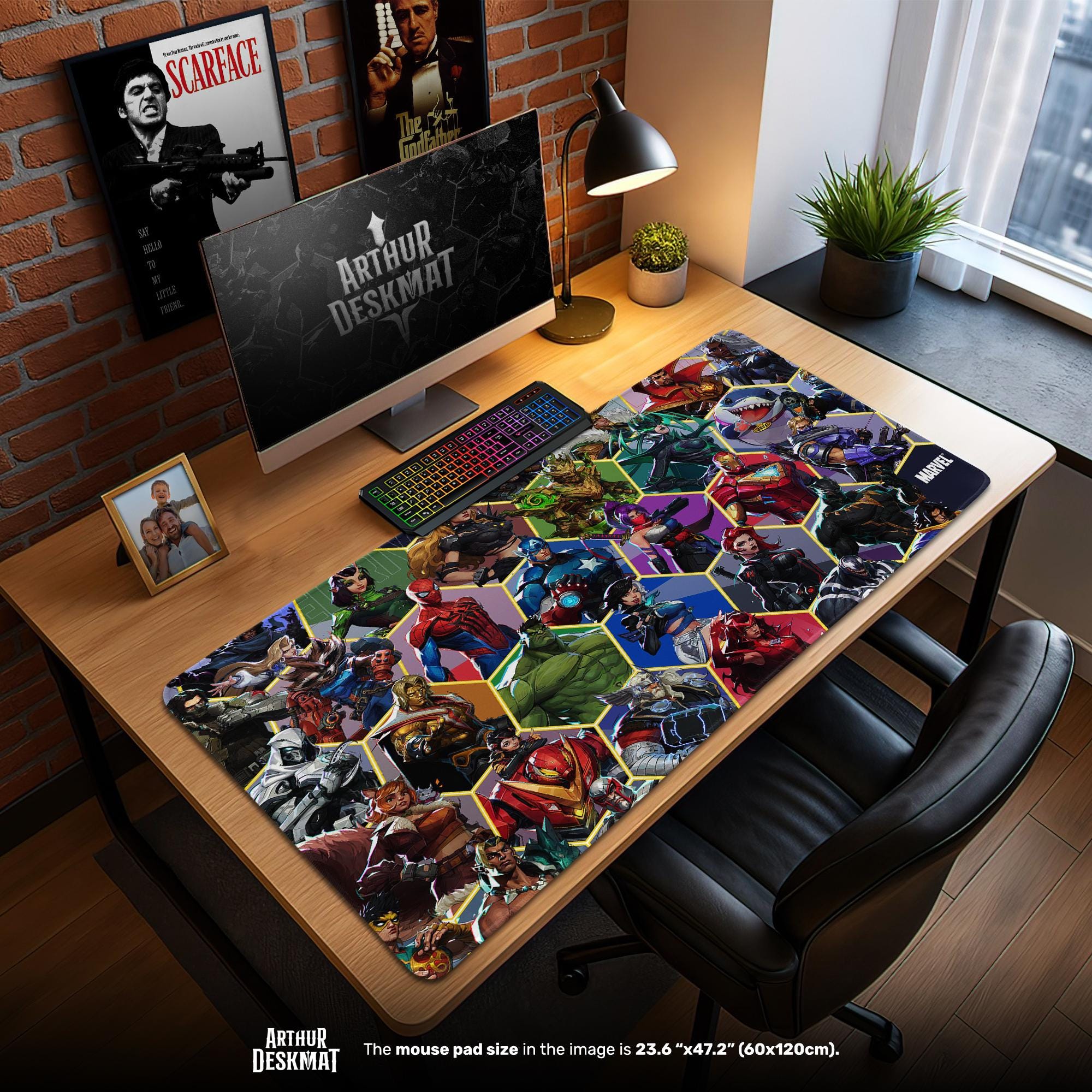 Marvel Rivals Mouse Pad - Avengers Superhero Desk Mat With