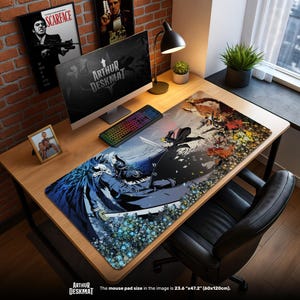 Sephiroth vs Anime Mouse Pad - Final Fantasy & Fullmetal Alchemist Crossover Desk Mat, RPG Anime Gamer Gift