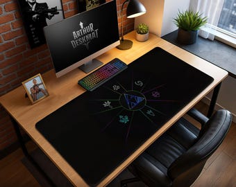 Zelda Triforce Neon Mouse Pad – Legend of Zelda Gamer Desk Mat
