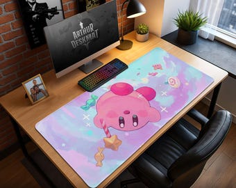 Alfombrilla de ratón Kirby Pastel Candy Sky – Alfombrilla de escritorio para juegos de Nintendo
