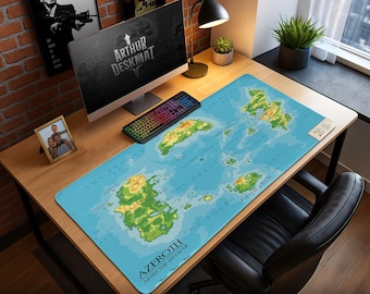 Azeroth Map Mouse Pad – World of Warcraft Gaming Desk Mat