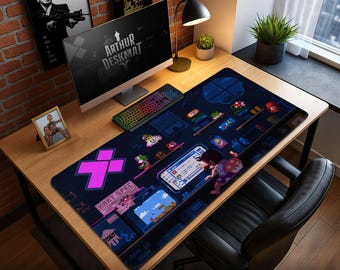 Mario Pixel Art Mouse Pad – Retro Nintendo Gaming Desk Mat