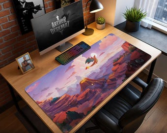 Tappetino per mouse Charizard - Tappetino da gioco tipo fuoco Vulcano, Arte Pokémon di Kanto, Tappetino per mouse anime a tema lava