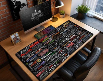 Heavy Metal Band Logo Mouse Pad – Rock Music Desk Mat
