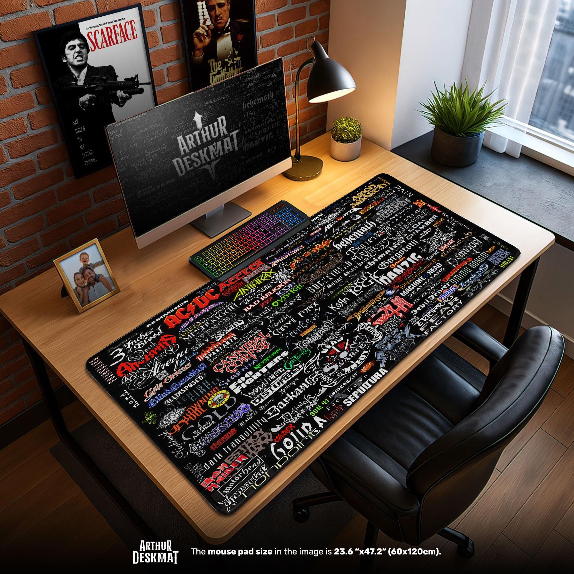 Heavy Metal Band Logo Mouse Pad – Rock Music Desk Mat - Etsy