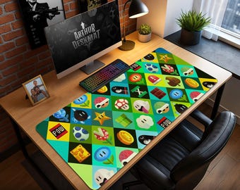Mario Power-Up Mouse Pad - Retro Gaming Desk Mat