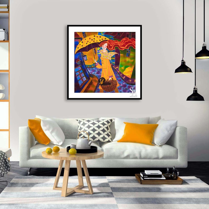 Fine Art Print Giclee art Print Figurative Art wall art print silk painting fine art print modern fine art Portrait painting image 5