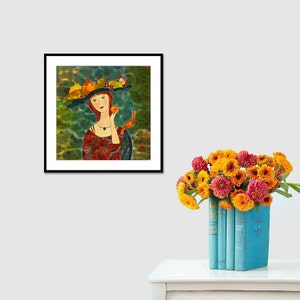 Fine Art Print Giclee art Print Figurative Art wall art print silk painting fine art print modern fine art Portrait painting image 3