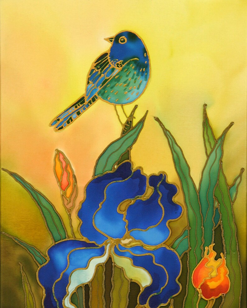 ORIGINAL Painting Silk Painting Acrylic Etsy