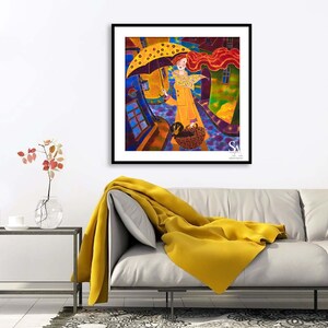 Fine Art Print Giclee art Print Figurative Art wall art print silk painting fine art print modern fine art Portrait painting image 4