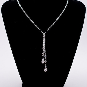 Double Dangle Pearl & Swarovski Necklace