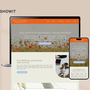 WellSpring | Showit Website Template for Holistic Coaching & Wellness Brands | Mobile-Friendly, SEO Ready, Easy to Customize