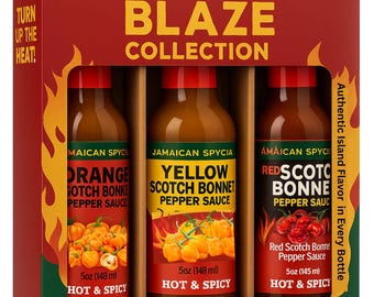 Gepersonaliseerde pittige verse Scotch Bonnet Hot Sauce-cadeauset | Spice Lovers-geschenkdoos