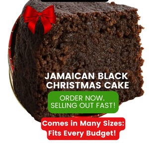 Jamaican Black Christmas Cake (No Rum) – Moist Spiced Caribbean Fruit Cake, Holiday Dessert Gift