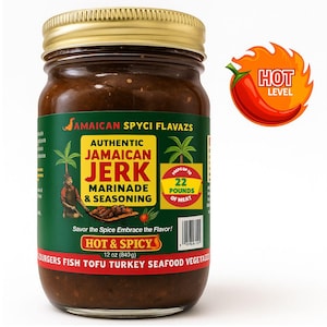Jamaican Jerk Marinade Seasoning | Spicy, Bold, Smoky Blend for Grilling, Roasting & More, Caribbean Jerk, Jerky Spice