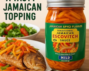 Mild Jamaican Escovitch Pickled Vegetable Sauce: Caribbean Condiment
