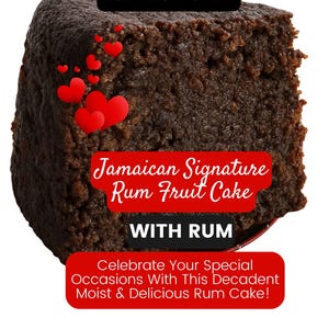 Jamaican Signature Rum Fruit Cake | Elegant Celebration Cake for Weddings, Valentine’s Day & Special Events | Caribbean Dessert Gift
