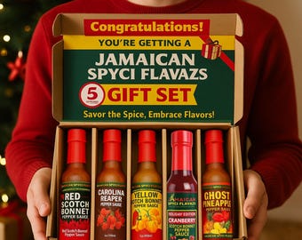 Personalized Gourmet 5-Piece Spicy Gift Set – Custom Hot Sauce Box