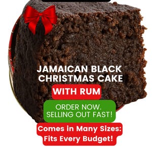 Personalized Jamaican Rum Christmas Cake – Rum Fruit Cake. Caribbean Black Cake