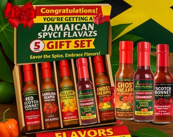 Personalized Jamaican Hot Sauce Gift Set – Spicy Gourmet Foodie Gift Box