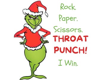 Grinch PNG Navidad Piedra, papel o tijera SVG