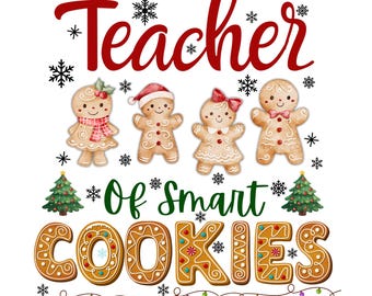 Profesor de Galletas Inteligentes, Galleta de Jengibre PNG SVG (Descarga Digital)