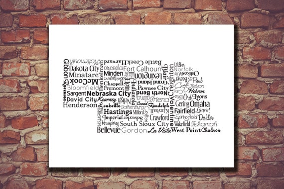 instant download print Nebraska state map line art digital printable Nebraska wall decor kids room nursery wall art housewarming decor
