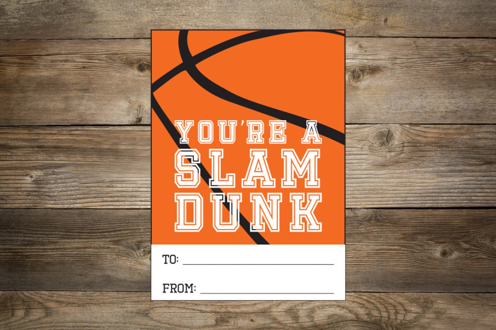 Basketball Valentines Day Cards Digital Basketball Valentine Etsy