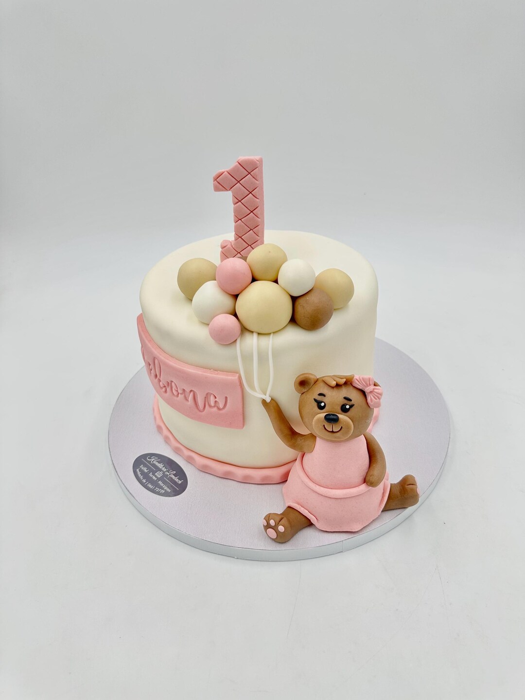 Teddy Bear Cake Topper – Fondant Bear Cake Topper for Girls Baby ...