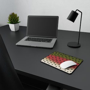 Mouse Pad, Rainbow Trout Pattern, Fly Fisherman Gift, Office Desk Decor, Gaming Mouse Mat, Vibrant Colors