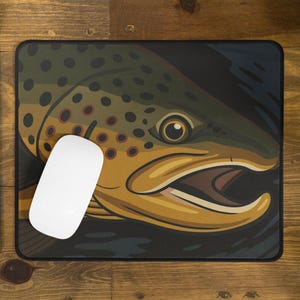 Colorful Fish Gaming Mouse Pad, Perfect for Gamers, Unique Gift for Fishing Lovers, Office Decor, Desk Accessories