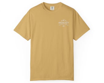 Brown Trout T-shirt, Comfort Colors, Fly Fishing Shirt, Gift for Fisherman, Badge Style Graphic Tee, Fly Fishing Gift, Fly Fishing TShirt