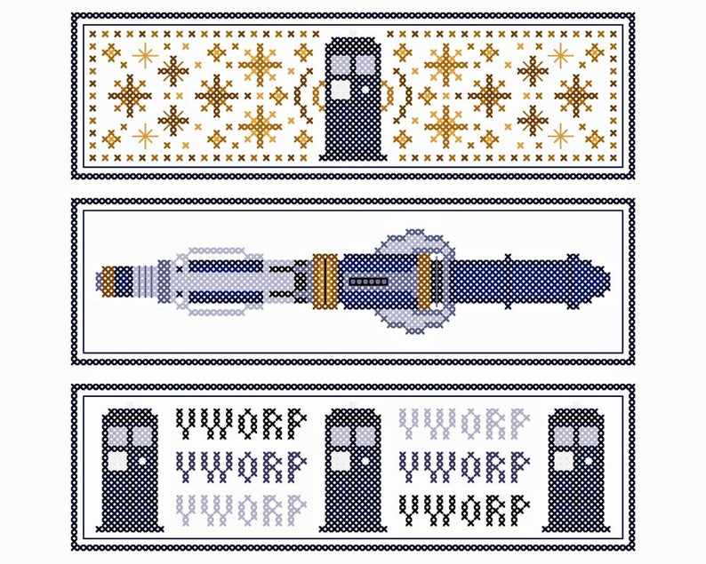 Doctor Who Bookmarks series Three Set of Three Original | Etsy