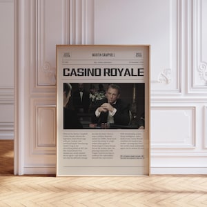 Casino Royale Poster – Minimalist James Bond Print, Custom Movie Poster, Best Movies of All Time, Modern Home Decor, Daniel Craig 007 Movie