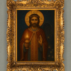 Christ the Bridegroom Icon: Byzantine Orthodox Art (Digital Download, Printable A3 Size)
