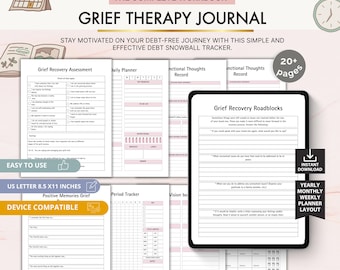 Trauertherapie Journal für Heilung, Geführte Prompts (Digitaler Download)