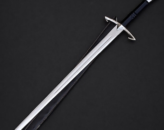 Réplica de la espada de El Señor de los Anillos / Andúril Aragorn Llama del Oeste / Regalo coleccionable de fantasía de LOTR / Acero inoxidable para cosplay