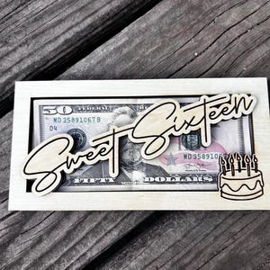 Cadeau Sweet Sixteen 16e verjaardag Cadeau voor haar Personalisatie Leuk cadeau Contant cadeau Gepersonaliseerd Op maat