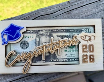 Personalized Graduation Gift Money Holder Custom 2026 Grad Gift Cash Holder Graduation Keepsake Picture of Graduate Unique Gift