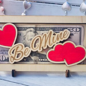 Valentine’s Money Holder Valentines Gift For Him Gift For Her Cash Holder Personalized Present Custom Valentine Gift