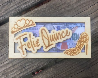 Quinceañera Regalo di compleanno Carta di denaro Quince 15° compleanno Porta soldi Feliz Quince Porta contanti Regalo presente