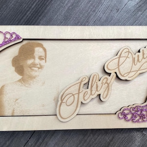 Feliz Coing Happy Birthday Quinceanera idée cadeau porte-monnaie 15e anniversaire souvenir personnalisé carte d&#39;argent personnalisée