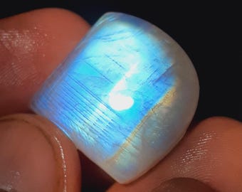 Rare Royal Blue MoonstonePolished Rainbow Moonstone Cabochon (27x26MM)