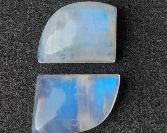 Rare Royal Blue MoonstoneWhite Rainbow Moonstone Cabochon: Polished Moonstone Crystals
