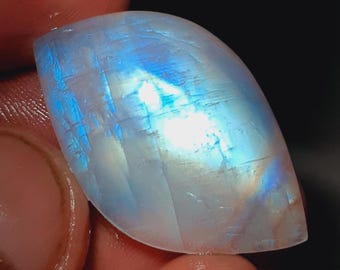 Rare Royal Blue MoonstonePolished Rainbow Moonstone Cabochon (33x20MM)