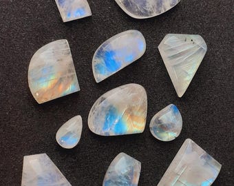 Rare Royal Blue MoonstoneMoonstone Cabochon: Polished Moonstone Crystals
