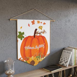 Autumn Pennant Banner | Fall Home Decor, Seasonal Wall Hanging, Holiday Decoration, Pumpkin Sign, Thanksgiving Decor