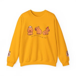 Capybara Crewneck Sweatshirt - Cute & Comfy Capybara Sweater, Unisex Jumper, Cozy Animal Print, Funny Graphic Tee, Soft Pullover